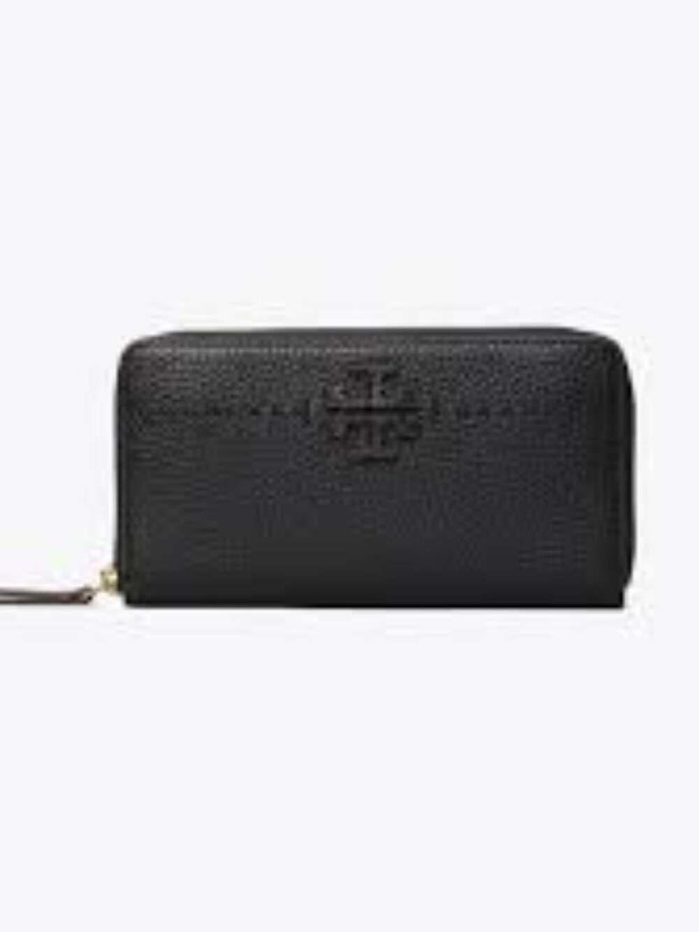 Tory Burch McGraw Zip Around Continetnal Wallet - Black - EUC
